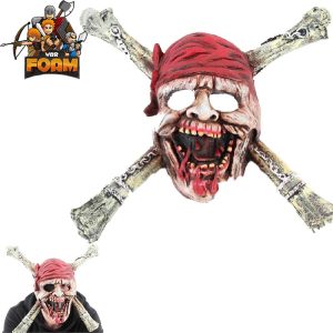 Pirate Skull CrossBones Mask For Cosplay Halloween Masquerade Dead Men