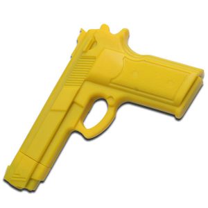 7" Yellow Rubber Training Gun Real Look and Feel