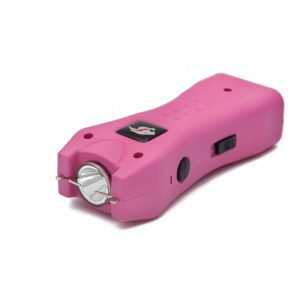 Slim Max Power Pink Stun Gun Mini Rechargeable, LED Light & Case