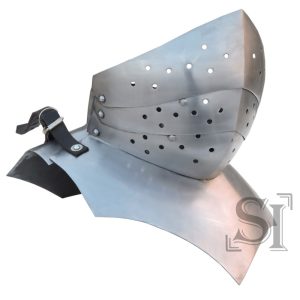 15th Century Articulated Gorget with Bevor - 16 gauge