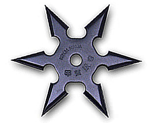 6 Point Throwing Star - Black